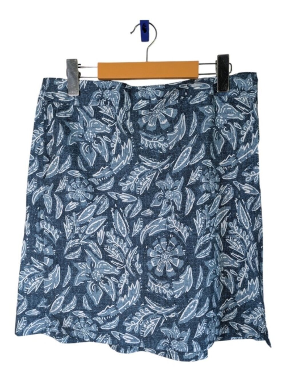 RipSkirt Hawaii Women Floral Wrap Skirt Rustica Denim Size Medium